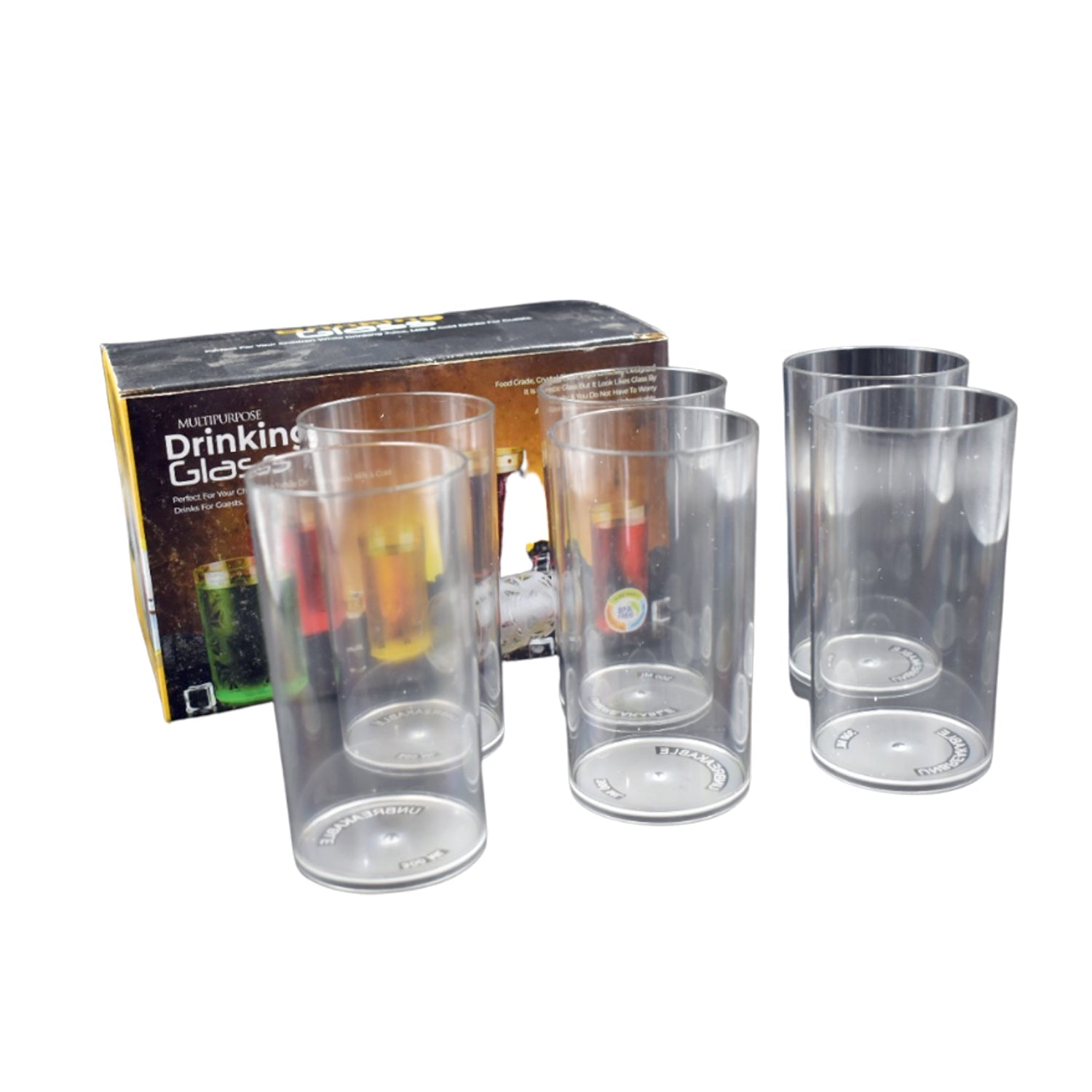 2027A 6 Pcs Large Plastic Glass 300Ml used in all kinds of kitchen and official purposes for drinking water and beverages etc. 2027A 6 Pcs Large Plastic Glass 300Ml used in all kinds of kitchen and official purposes for drinking water and beverages etc.